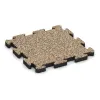 Fitness-Bodenschutzmatte von WARCO im Farbdesign Travertin mit den Abmessungen 500 x 500 x 40 mm. Produktfoto von Artikel 2940 in der Aufsicht von schräg vorne.