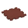 Fitness-Bodenschutzmatte von WARCO im Farbdesign Ziegelrot mit den Abmessungen 500 x 500 x 30 mm. Produktfoto von Artikel 2822 in der Aufsicht von schräg vorne.