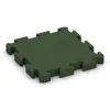 Fitness-Bodenschutzmatte von WARCO im Farbdesign Grasgrün mit den Abmessungen 500 x 500 x 60 mm. Produktfoto von Artikel 3194 in der Aufsicht von schräg vorne.
