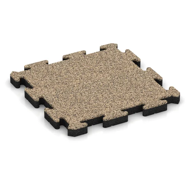 Ballspielplatte von WARCO im Farbdesign Travertin mit den Abmessungen 500 x 500 x 50 mm. Produktfoto von Artikel 4153 in der Aufsicht von schräg vorne.