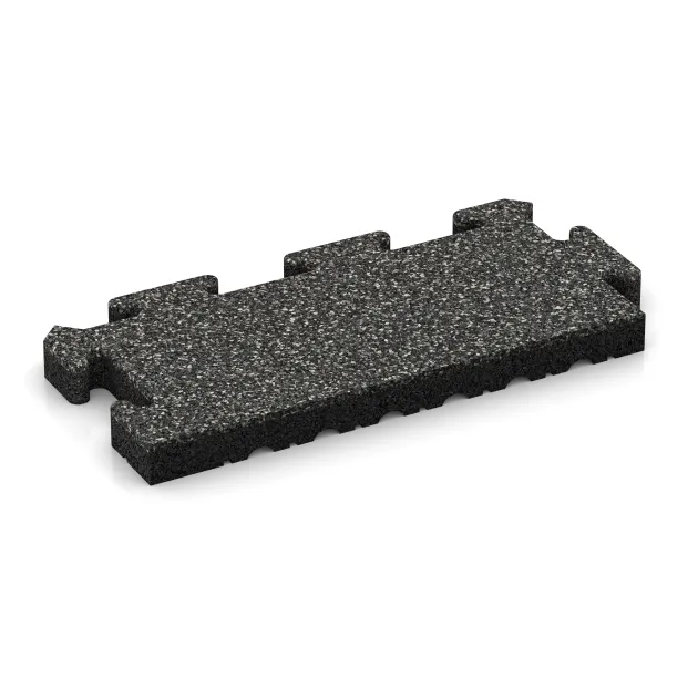 Randplatte von WARCO im Farbdesign Dunkelgrauer Granit mit den Abmessungen 500 x 235 x 40 mm. Produktfoto von Artikel 4945 in der Aufsicht von schräg vorne.