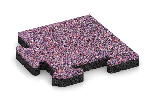 Eck-Abschlussplatte (4 Stück) von WARCO im Farbdesign Lavendel mit den Abmessungen 235 x 235 x 30 mm. Produktfoto von Artikel 4870 in der Aufsicht von schräg vorne.