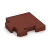 Eckplatte von WARCO im Farbdesign Ziegelrot mit den Abmessungen 235 x 235 x 40 mm. Produktfoto von Artikel 5007 in der Aufsicht von schräg vorne.