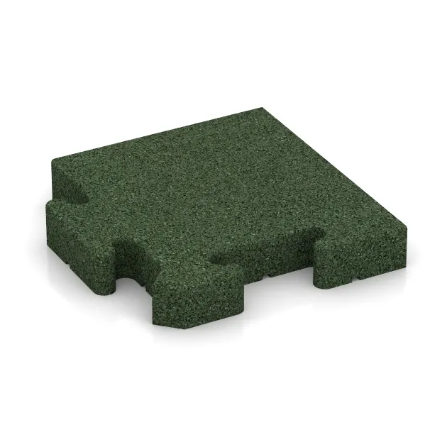Eckplatte von WARCO im Farbdesign Grasgrün mit den Abmessungen 235 x 235 x 40 mm. Produktfoto von Artikel 5009 in der Aufsicht von schräg vorne.