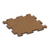 Sportboden‑Platte 1,8 cm von WARCO im Farbdesign Terra Cotta mit den Abmessungen 500 x 500 x 18 mm. Produktfoto von Artikel 4213 in der Aufsicht von schräg vorne.