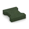 Gummi-Verbundpflaster von WARCO im Farbdesign Grasgrün mit den Abmessungen 20 x 16,5 x 4,3 cm | 0,0278 m². Produktfoto von Artikel 3605 in der Aufsicht von schräg vorne.