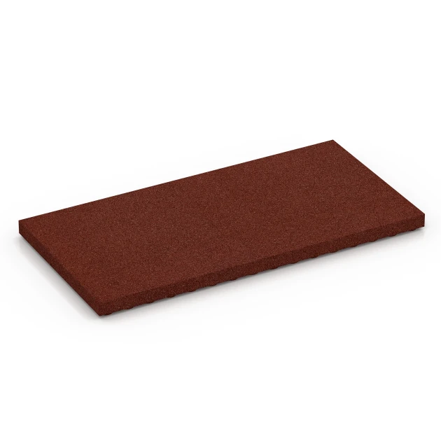 Paddockmatte Luxus von WARCO im Farbdesign Ziegelrot mit den Abmessungen 100 x 50 x 5 cm | 0,50 m². Produktfoto von Artikel 6649 in der Aufsicht von schräg vorne.