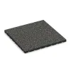 Fallschutzplatte von WARCO im Farbdesign Dunkelgrauer Granit mit den Abmessungen 500 x 500 x 30 mm. Produktfoto von Artikel 5331 in der Aufsicht von schräg vorne.