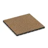 Fallschutzplatte von WARCO im Farbdesign Rattan Lounge mit den Abmessungen 500 x 500 x 30 mm. Produktfoto von Artikel 5324 in der Aufsicht von schräg vorne.