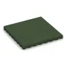 Fallschutzplatte von WARCO im Farbdesign Grasgrün mit den Abmessungen 500 x 500 x 45 mm. Produktfoto von Artikel 0662 in der Aufsicht von schräg vorne.