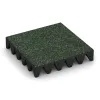 Fallschutzplatte von WARCO im Farbdesign Englischer Rasen mit den Abmessungen 500 x 500 x 100 mm. Produktfoto von Artikel 3709 in der Aufsicht von schräg vorne.