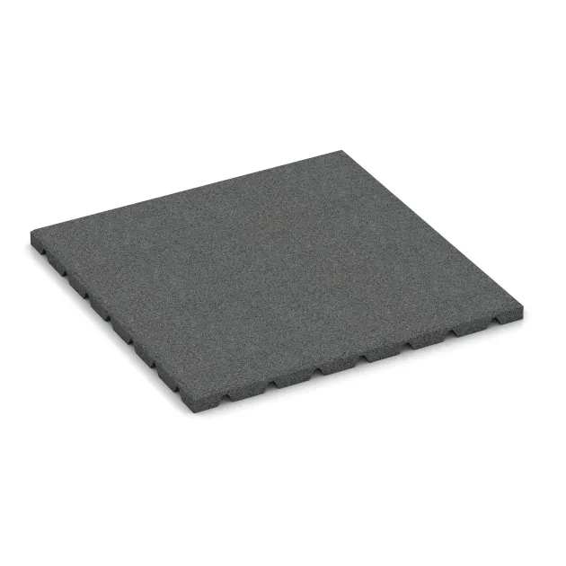 Balkonfliese 2,5 cm von WARCO im Farbdesign Schiefergrau mit den Abmessungen 500 x 500 x 25 mm. Produktfoto von Artikel 0535 in der Aufsicht von schräg vorne.