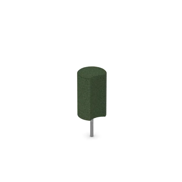 Gummi-Palisade von WARCO im Farbdesign Grasgrün mit den Abmessungen ø250 x 400 mm. Produktfoto von Artikel 2552 in der Aufsicht von schräg vorne.