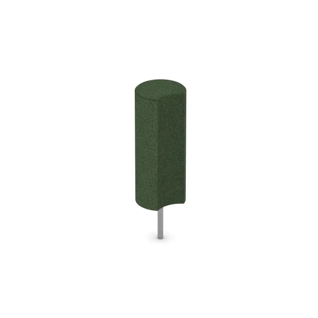 Gummi-Palisade von WARCO im Farbdesign Grasgrün mit den Abmessungen ø250 x 600 mm. Produktfoto von Artikel 2558 in der Aufsicht von schräg vorne.