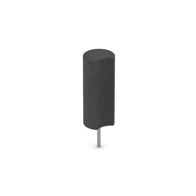 Gummi-Palisade von WARCO im Farbdesign Schiefergrau mit den Abmessungen ø250 x 600 mm. Produktfoto von Artikel 2559 in der Aufsicht von schräg vorne.