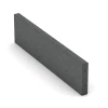 Gummi-Randstein von WARCO im Farbdesign Schiefergrau mit den Abmessungen 100 x 5 x 25 cm. Produktfoto von Artikel 2595 in der Aufsicht von schräg vorne.