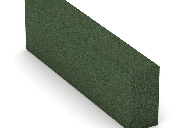 Gummi-Bordstein (Blockstufe) von WARCO im Farbdesign grasgrün mit den Abmessungen 1000 x 300 x 150 mm. Produktfoto von Artikel 2600 in der Aufsicht von schräg vorne.