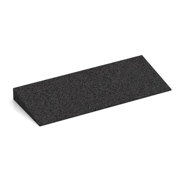 Übergangsrampe 50 × 4,3 cm von WARCO im Farbdesign Anthrazit mit den Abmessungen 500 x 200 mm | 8 < 43 mm. Produktfoto von Artikel 2242 in der Aufsicht von schräg vorne.