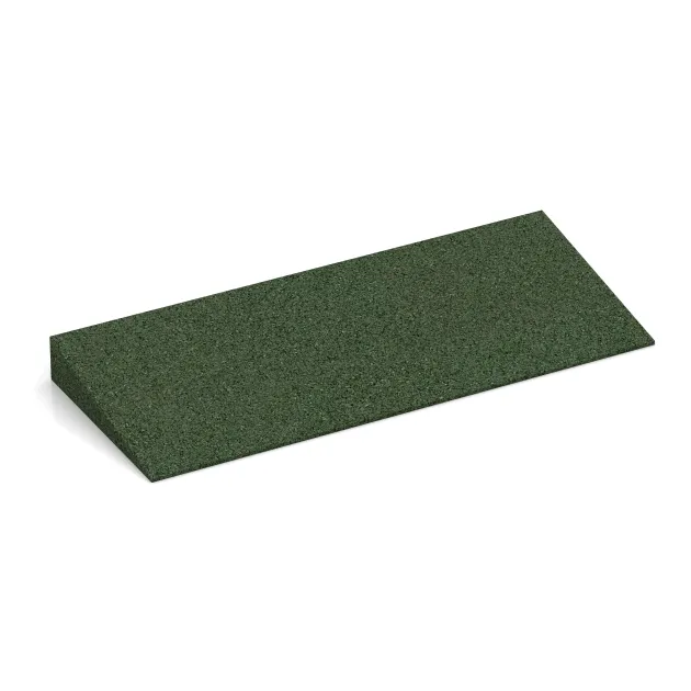 Übergangsrampe 50 × 4,3 cm von WARCO im Farbdesign Grasgrün mit den Abmessungen 500 x 200 mm | 8 < 43 mm. Produktfoto von Artikel 2240 in der Aufsicht von schräg vorne.