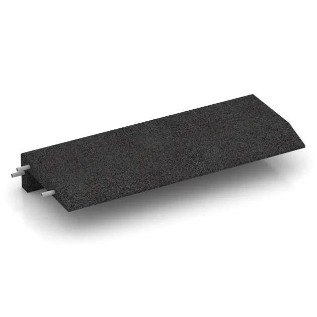 Mauerabdeckung von WARCO im Farbdesign Anthrazit mit den Abmessungen 1000 x 400 x 50/150 mm. Produktfoto von Artikel 2607 in der Aufsicht von schräg vorne.
