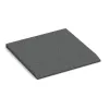 Rand-Platte (eine Seite abgeschrägt) von WARCO im Farbdesign Schiefergrau mit den Abmessungen 500 x 500 x 30 mm. Produktfoto von Artikel 0424 in der Aufsicht von schräg vorne.