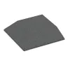 Eck-Platte (zwei Seiten abgeschrägt) von WARCO im Farbdesign Schiefergrau mit den Abmessungen 500 x 500 x 80 mm. Produktfoto von Artikel 0496 in der Aufsicht von schräg vorne.