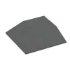 Eck-Platte (zwei Seiten abgeschrägt) von WARCO im Farbdesign Schiefergrau mit den Abmessungen 500 x 500 x 100 mm. Produktfoto von Artikel 0502 in der Aufsicht von schräg vorne.