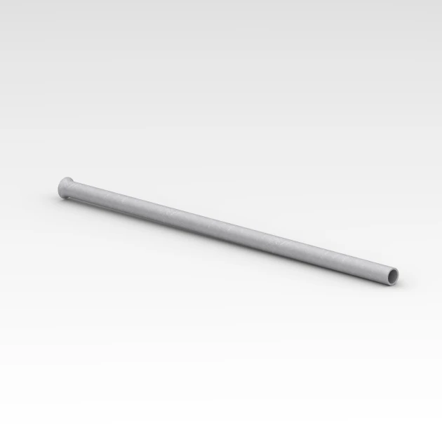 Bodenanker von WARCO im Farbdesign Zinkgrau mit den Abmessungen ø 2,8 x 76 cm. Produktfoto von Artikel 6643 in der Aufsicht von schräg vorne.