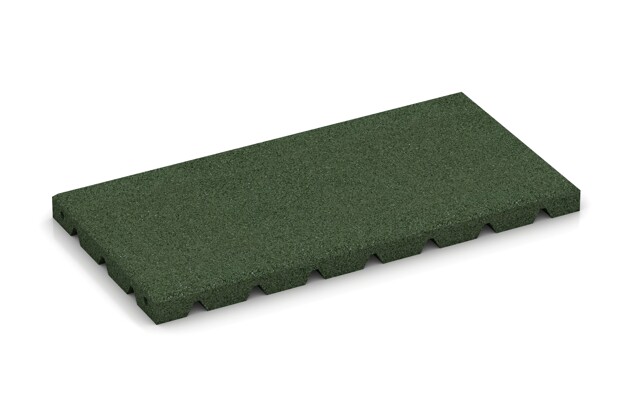 halbe Platte von WARCO im Farbdesign grasgrün mit den Abmessungen 500 x 250 x 30 mm. Produktfoto von Artikel 0381 in der Aufsicht von schräg vorne.