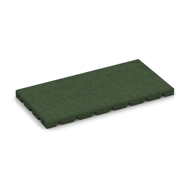 halbe Platte von WARCO im Farbdesign Grasgrün mit den Abmessungen 500 x 250 x 30 mm. Produktfoto von Artikel 0381 in der Aufsicht von schräg vorne.