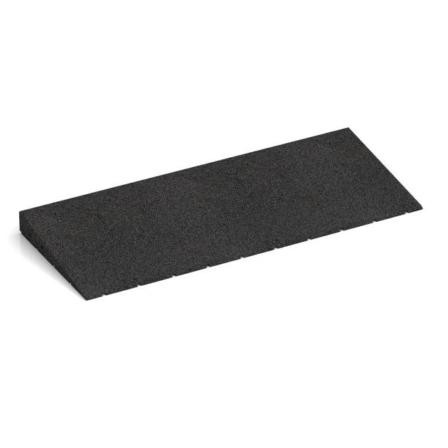 Übergangsrampe 75 cm von WARCO im Farbdesign Anthrazit mit den Abmessungen 75 x 30 cm | 8 < 50 mm. Produktfoto von Artikel 2508 in der Aufsicht von schräg vorne.