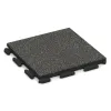 Gehwegplatte Classic von WARCO im Farbdesign Dunkelgrauer Granit mit den Abmessungen 500 x 500 x 40 mm. Produktfoto von Artikel 1297 in der Aufsicht von schräg vorne.