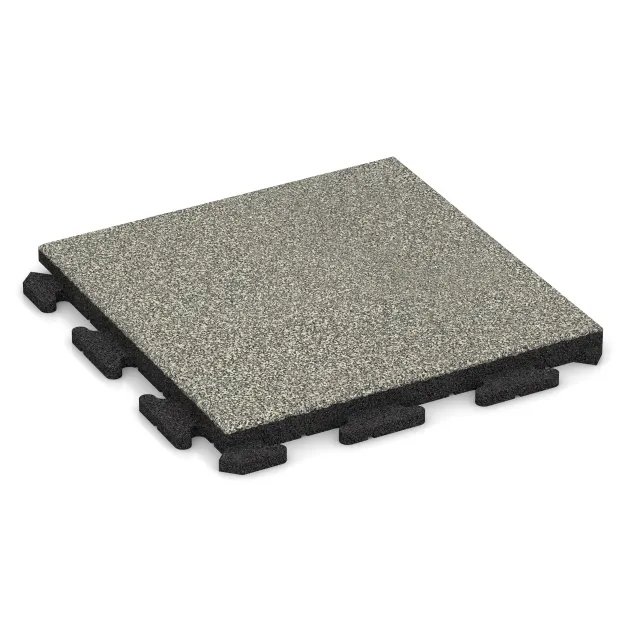 Gehwegplatte Classic von WARCO im Farbdesign Heller Granit mit den Abmessungen 500 x 500 x 40 mm. Produktfoto von Artikel 1299 in der Aufsicht von schräg vorne.