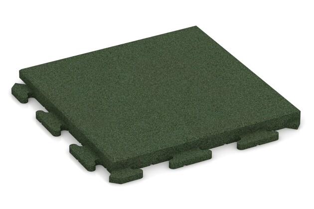 Fallschutz-Puzzlematte von WARCO im Farbdesign grasgrün mit den Abmessungen 500 x 500 x 40 mm. Produktfoto von Artikel 1412 in der Aufsicht von schräg vorne.