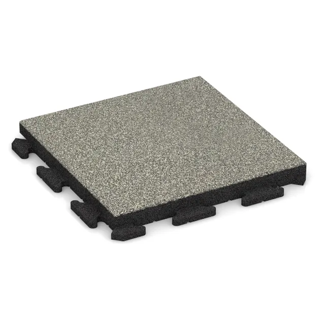 Gehwegplatte Classic von WARCO im Farbdesign Heller Granit mit den Abmessungen 500 x 500 x 50 mm. Produktfoto von Artikel 1432 in der Aufsicht von schräg vorne.