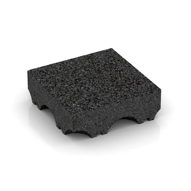 Materialmuster von WARCO im Farbdesign Anthrazit mit den Abmessungen ca.100 x 100 x 40 mm. Produktfoto von Artikel 1147 in der Aufsicht von schräg vorne.