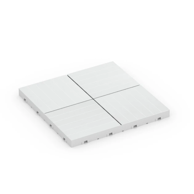 Mosaik – Klickfliese von WARCO im Farbdesign Kreide mit den Abmessungen 30 x 30 x 2 cm. Produktfoto von Artikel 6353 in der Aufsicht von schräg vorne.