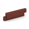 Kettenelement von WARCO im Farbdesign Ziegelrot mit den Abmessungen 100 x 15 x 30 cm. Produktfoto von Artikel 2573 in der Aufsicht von schräg vorne.