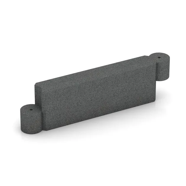 Kettenelement von WARCO im Farbdesign Schiefergrau mit den Abmessungen 1000 x 150 x 300 mm. Produktfoto von Artikel 2577 in der Aufsicht von schräg vorne.
