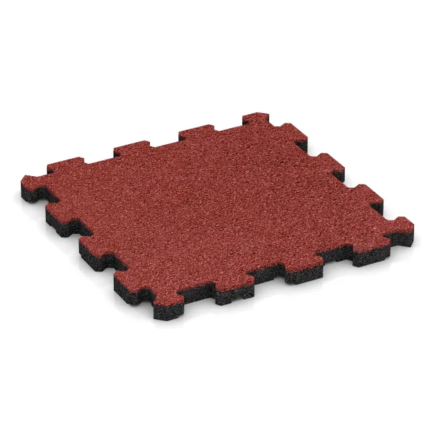 Fitnessmatte Premium 2 cm von WARCO im Farbdesign Korallenrot mit den Abmessungen 306 x 306 x 20 mm. Produktfoto von Artikel 4262 in der Aufsicht von schräg vorne.