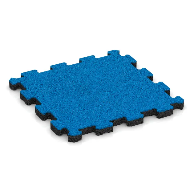 Messeboden-Klickfliese von WARCO im Farbdesign Himmelblau mit den Abmessungen 306 x 306 x 20 mm. Produktfoto von Artikel 5734 in der Aufsicht von schräg vorne.