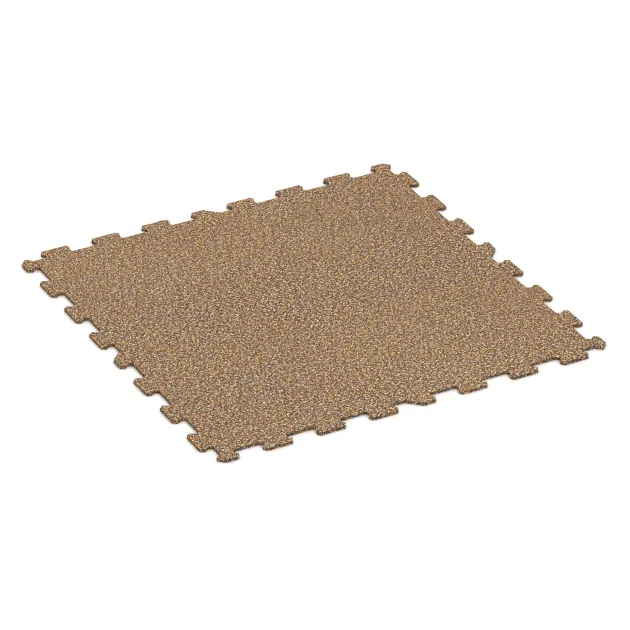 Fitnessboden Kompakt von WARCO im Farbdesign Rattan Lounge mit den Abmessungen 970 x 970 x 8 mm | 0,94 m. Produktfoto von Artikel 1032 in der Aufsicht von schräg vorne.