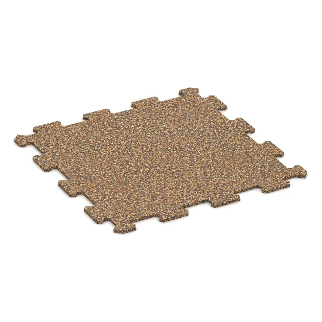 Fitnessboden Kompakt von WARCO im Farbdesign Rattan Lounge mit den Abmessungen 485 x 485 x 8 mm | 0,235 m². Produktfoto von Artikel 0895 in der Aufsicht von schräg vorne.