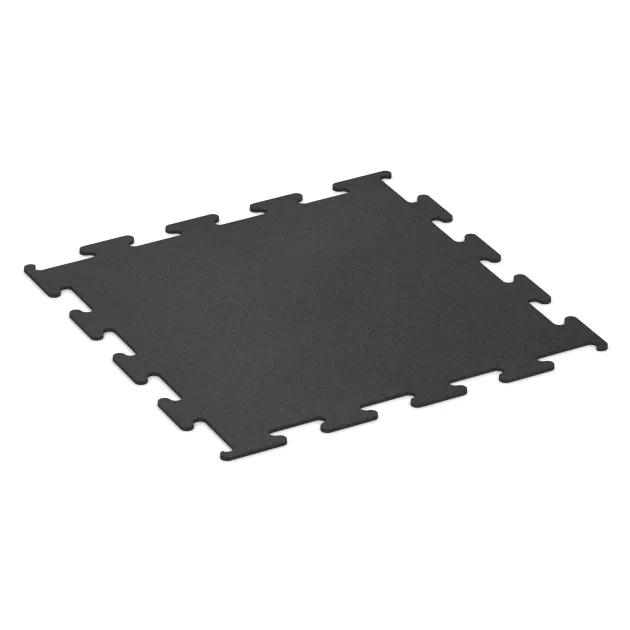 Fitness Performance Elite Trainingsboden von WARCO im Farbdesign Anthrazit mit den Abmessungen 1000 x 1000 x 10 mm. Produktfoto von Artikel 3746 in der Aufsicht von schräg vorne.