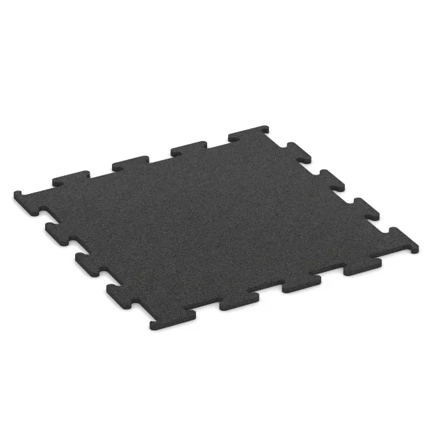 Fitness Performance Elite Trainingsboden von WARCO im Farbdesign Anthrazit mit den Abmessungen 500 x 500 x 10 mm. Produktfoto von Artikel 3749 in der Aufsicht von schräg vorne.