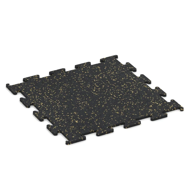 Fitness Performance Elite Trainingsboden von WARCO im Farbdesign Leicht Gelb Gesprenkelt mit den Abmessungen 50 x 50 x 1 cm | 0,25 m². Produktfoto von Artikel 3764 in der Aufsicht von schräg vorne.