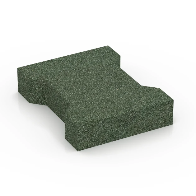 Gummipflasterstein Pferde von WARCO im Farbdesign Grasgrün mit den Abmessungen 20 x 16,5 x 4,3 cm | 0,0278 m². Produktfoto von Artikel 5267 in der Aufsicht von schräg vorne.
