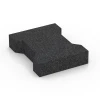 Gummipflasterstein Pferde von WARCO im Farbdesign Anthrazit mit den Abmessungen 20 x 16,5 x 4,3 cm | 25 m². Produktfoto von Artikel 3844 in der Aufsicht von schräg vorne.