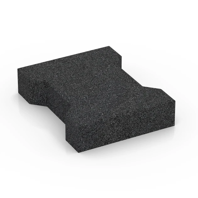 Gummipflasterstein Pferde von WARCO im Farbdesign Anthrazit mit den Abmessungen 20 x 16,5 x 4,5 cm | 0,0278 m². Produktfoto von Artikel 7068 in der Aufsicht von schräg vorne.