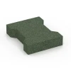 Gummipflasterstein Pferde von WARCO im Farbdesign Grasgrün mit den Abmessungen 20 x 16,5 x 4,5 cm | 0,0278 m². Produktfoto von Artikel 7070 in der Aufsicht von schräg vorne.